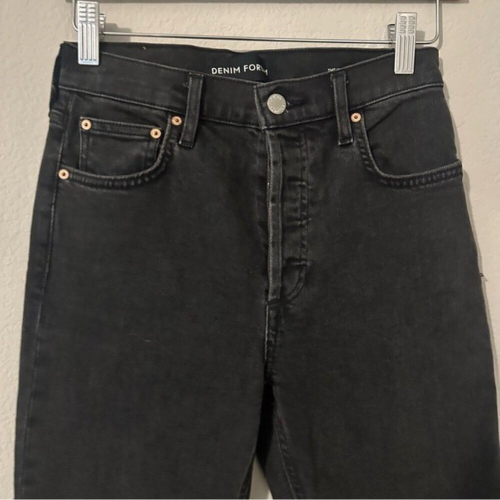 Aritzia Black Denim Forum The Yoko High Rise Slim Size 24 - Picture 5 of 10